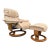 Vintage Ekornes Stressless Reno Leather Recliner Lounge Chair and Ottoman, Made in Norway For Sale