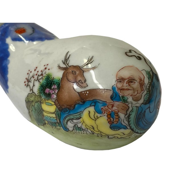 Chinese Porcelain Eggplant Shape Bottle Display Snuff Bottle For Sale - Image 4 of 7