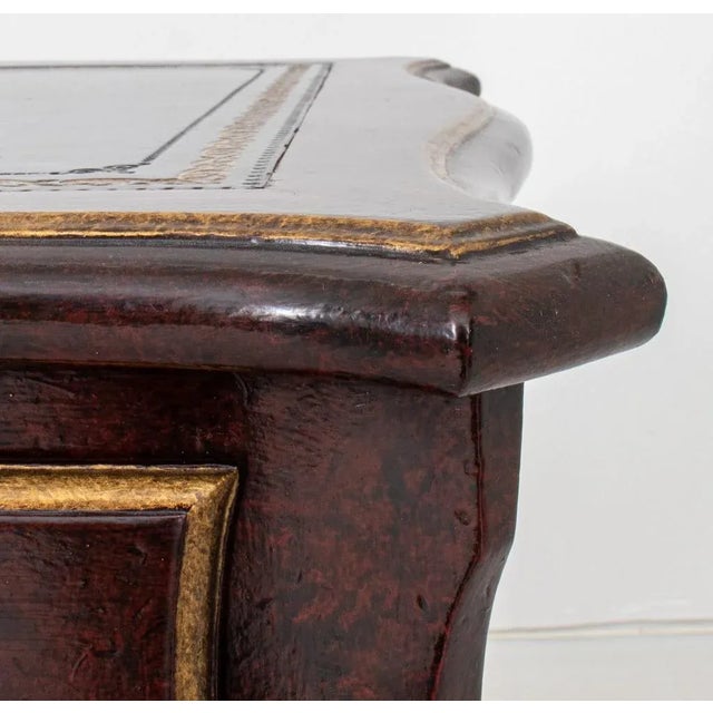 French French Louis XV Style Leather Top Writing Desk For Sale - Image 3 of 11