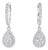 Late 20th Century Pair of 14K White Gold Brilliant Round Diamond Dangle Drop Earrings For Sale