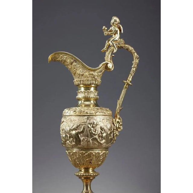 Napoleon III Gilt Bronze Ewers, Set of 2 For Sale - Image 9 of 18
