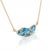 Capture the radiance of clear tropical waters with this eye-catching Swiss Blue Topaz pendant. Three faceted pear-shaped...