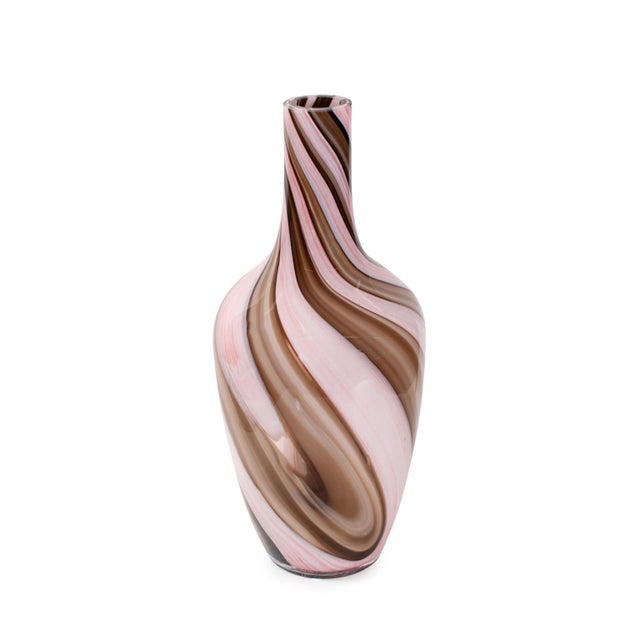 Neapolitain Glass Vase- Tall For Sale In Chicago - Image 6 of 10