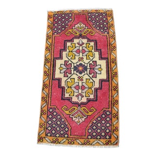 Red Geometric Unique Rug For Sale