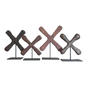 Antique African Katanga Currency Crosses- a Set of 4