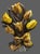 Antique Cast Iron Yellow Tulip Flower Bouquet Doorstop For Sale - Image 4 of 7