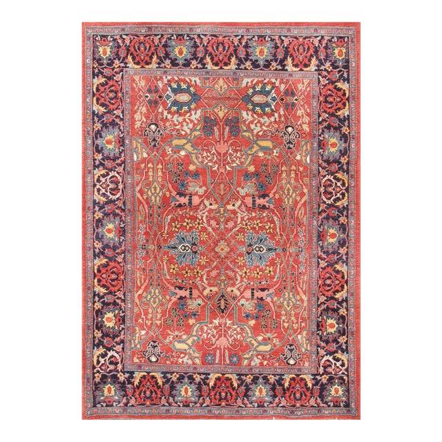 Pasargad Home Bidjar Lamb's Wool Area Rug- 5′6″ × 7′6″ For Sale