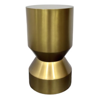 Baker Modern Satin Brass Mae Spot Table For Sale