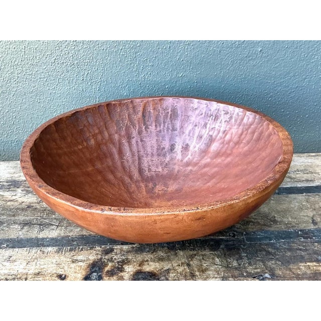 Vintage Hand-Carved Wooden Salad Bowl For Sale - Image 10 of 13