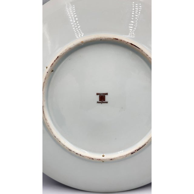 Imari Porcelain Antique Japanese Imari Arita Floral Porcelain Large Charger Platter For Sale - Image 4 of 5