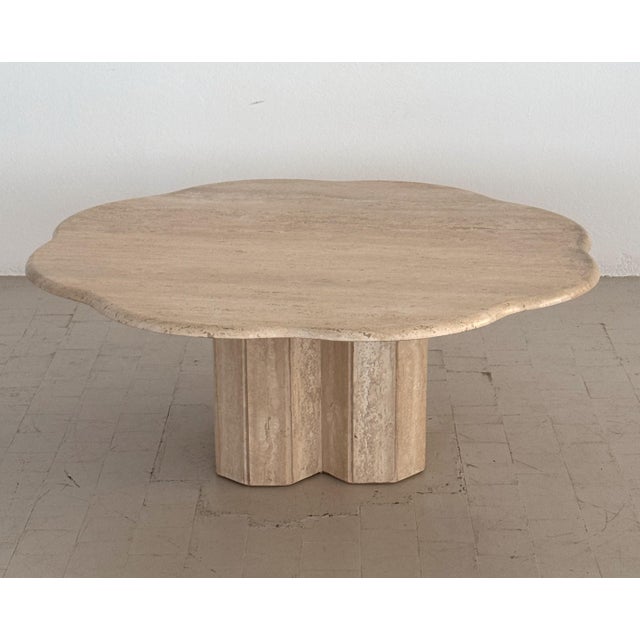 Hand-Crafted Travertine Coffee Table, Italy, 1970s For Sale - Image 4 of 18