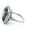 Metal Art Deco Platinum 1 Carat Diamond Calibré Sapphire Target Ring, Size 6.75 For Sale - Image 7 of 14