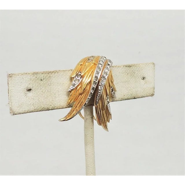 Vintage Signed Jomaz Small Rhinestone Fur Clip For Sale In Philadelphia - Image 6 of 7