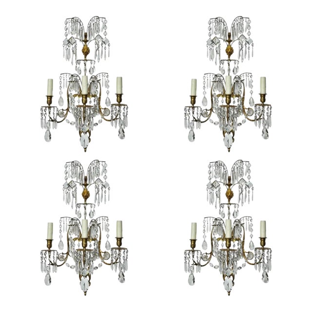 Set of Four 19th Century Baltic Neoclassical Sconces For Sale