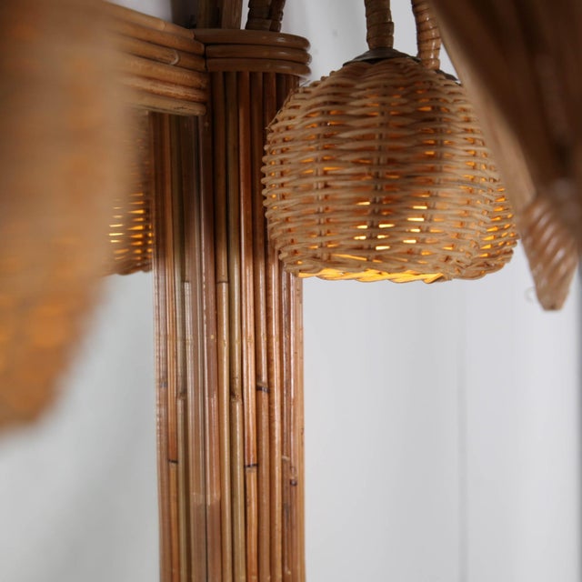 Illuminated Rattan Mirror For Sale - Image 3 of 18