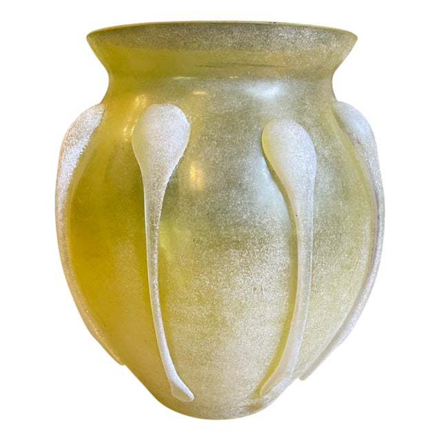 Vintage Scavo Murano Glass Vase, 1970s For Sale