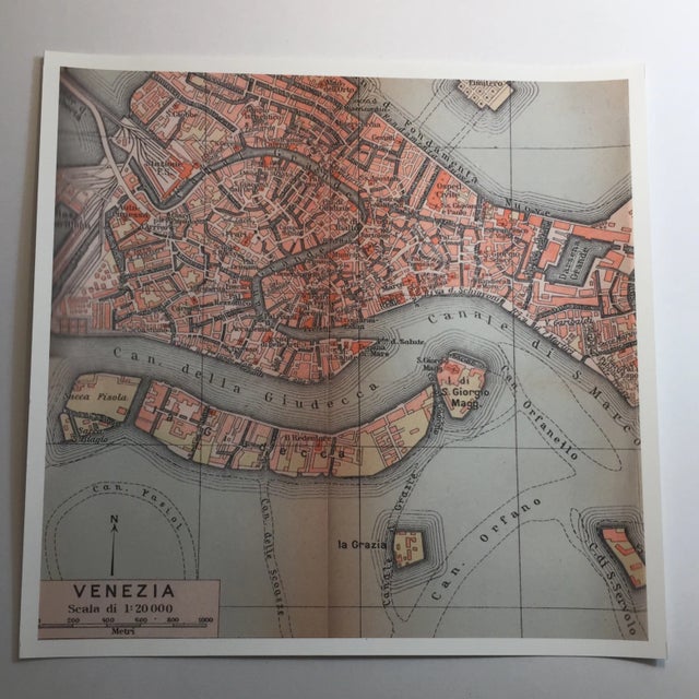 Antique Venice, Italy Map Photograph by Louise Weinberg For Sale - Image 4 of 4