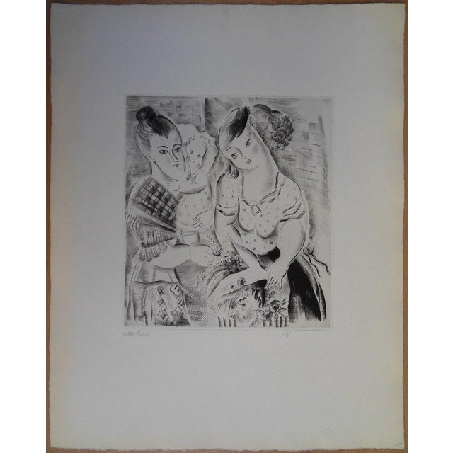 Emilia "Mily" Possoz (1888-1967) The Florist Original etching Signed in pencil Limited edition of 75 copies (the...
