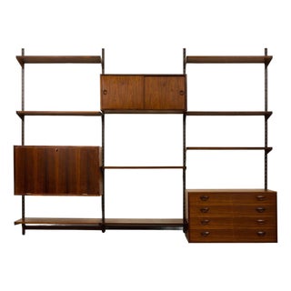 Vintage Kai Kristiansen's Fm Reolsystem Shelving System W/ Bar in Rosewood 1960s For Sale