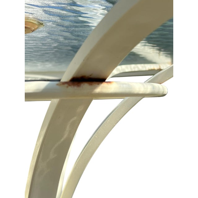 1970s Vintage Woodard Metal Patio Outdoor Dining Table For Sale - Image 5 of 10