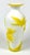 Pristine Vintage Chinese Peking Glass Vase Yellow Over White Carved Surface For Sale - Image 4 of 9