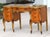 1940s Magnificent Vintage French Provincial Louis XV Rococo Satinwood & Burl Wood Vanity For Sale - Image 5 of 14