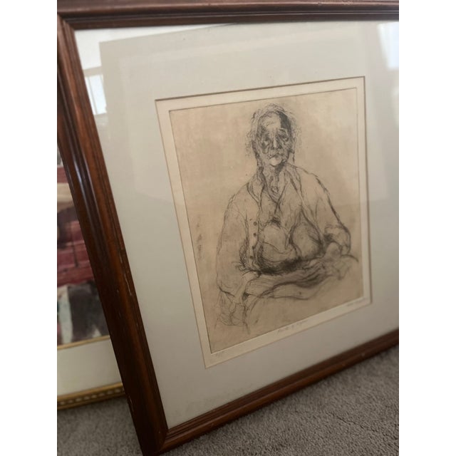1980s 1980s Helen Frank, Signed, a/P, Framed 19" Wide X 21" High For Sale - Image 5 of 6