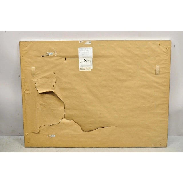 Late 20th Century Decorative Arts Inc. Faux Tortoise Shell Painted Brown & Gold Modern Wall Mirror For Sale - Image 10 of 12