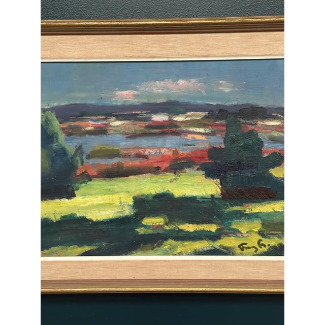 Mid-Century Modern Swedish Artist, Landscape, 1960s, Oil on Canvas, Framed For Sale - Image 3 of 18