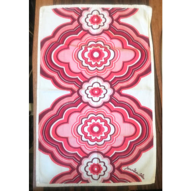 Jonathan Adler 1990s Jonathan Adler Red Floral Pattern Placemat For Sale - Image 4 of 4