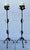 Gothic Mid 20th Century Spanish Forged Iron Floor Candlesticks, Torchieres 5 Ft Tall - Pair For Sale - Image 3 of 16