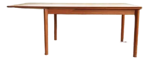 1960s Mid Century Danish Modern 8 Foot Teak Draw Leaf Table