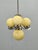 Art Deco Chrome and Opaline Glass Chandelier, 1930s For Sale - Image 4 of 14