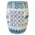 A vibrant green and pink Chinese porcelain garden stool featuring beautiful lotus flowers, dragonflies, cranes, and lucky...