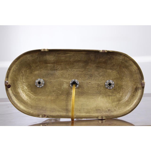 1980s Waterford Brass & Crystal 2 Light Desk Lamp For Sale - Image 17 of 17