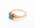 Vintage 10k Yellow Gold & Blue Topaz Ring For Sale In New York - Image 6 of 8