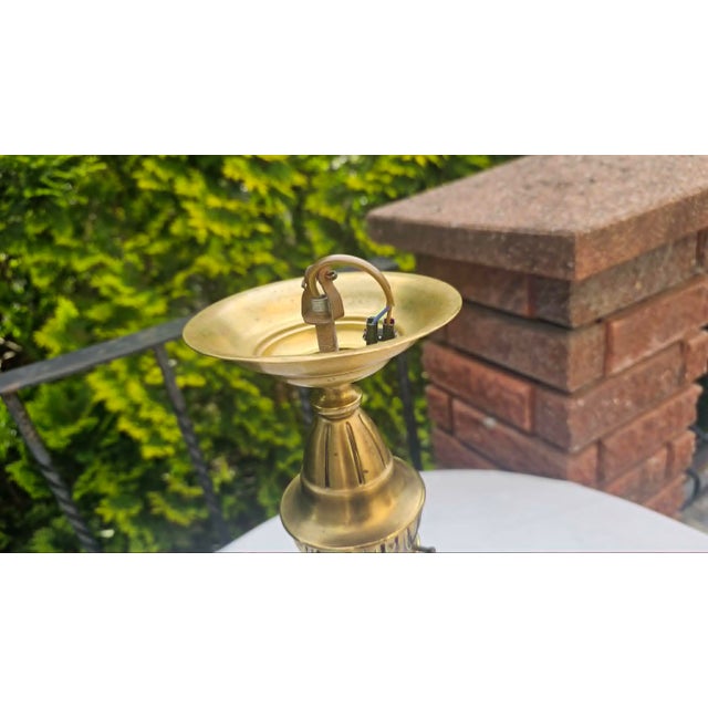 Art Deco Brass Ceiling Lamp, 1920s For Sale - Image 4 of 7