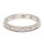 Modern 0.15ctw Diamond Faceted Band, Platinum, Ring Size 5, Stackable For Sale - Image 3 of 6