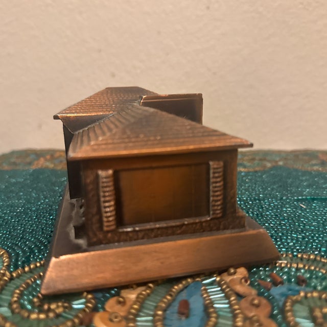 Mid-Century Modern Cast Metal Split-Level House Sculptural Object For Sale In Minneapolis - Image 6 of 12