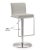Metal Amalfi Light Grey Steel Adjustable Bar Stool For Sale - Image 7 of 10