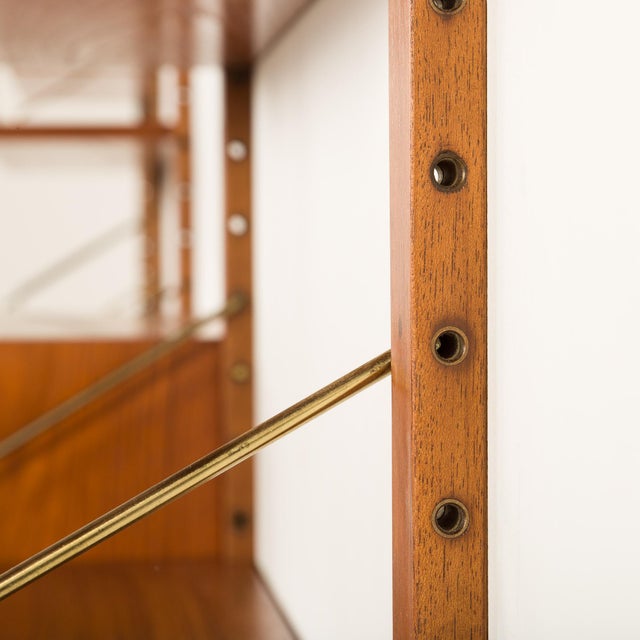 Teak 4-Bay Wall Unit attributed to Poul Cadovius for Cado, 1960s For Sale - Image 14 of 18
