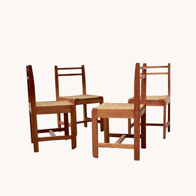 ItalianLight Wood Chairs, 1960s, Set of 6 For Sale - Image 4 of 10