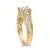 Haus of Brilliance 14K Yellow Gold 1.0 Cttw Princess Composite Diamond Engagement Ring (G-H Color, VS1-VS2 Clarity) - Size 7 For Sale - Image 4 of 6
