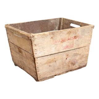 French Wooden Champagne Harvest Crate, 1950s For Sale