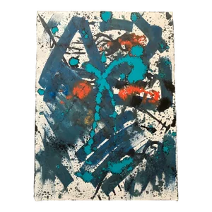 Contemporary Original Abstract Painting Signed 1990’s