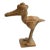 Vintage African Imperfect Crowned Bird Figurine For Sale
