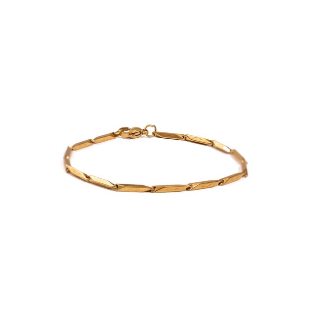 Metal Golden Strength Men’s Chain Bracelet For Sale - Image 7 of 8
