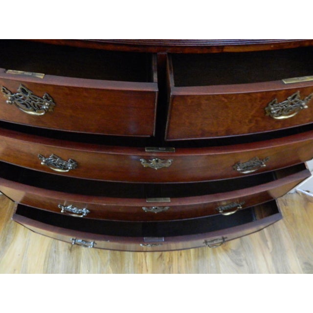 Regency Mahogany Bow Front Chest of Drawers For Sale - Image 4 of 18