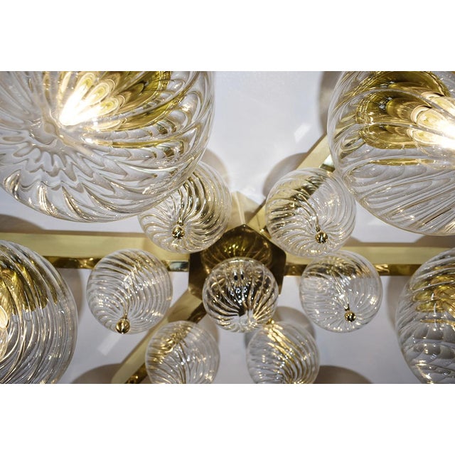 Brass 21st Century Italian Modern Murano Glass Flush Mount by Fabio LTD For Sale - Image 8 of 9
