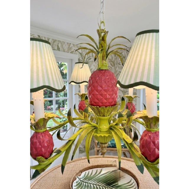 ​Make a splash in your dining room, entry, or sunroom with this spectacular custom painted chandelier. A true celebration...